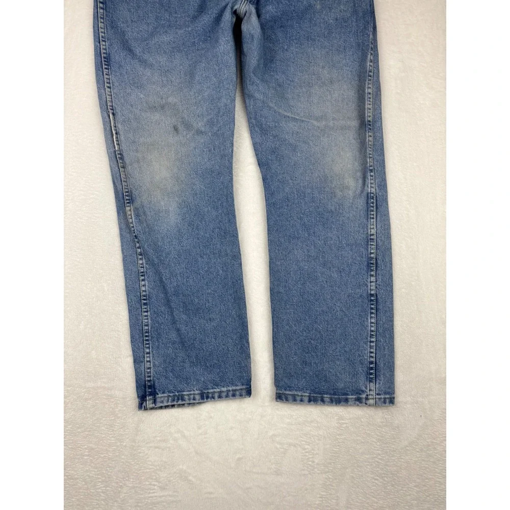 Wrangler George Mens 40x30 Jeans Cowboy Cut Denim Medium Grungy Wash